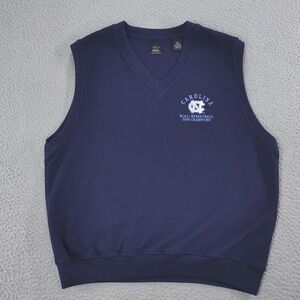 Vtg North Carolina Tar Heels Sweater Vest Mens Large Page & Tuttle 2005 Champion
